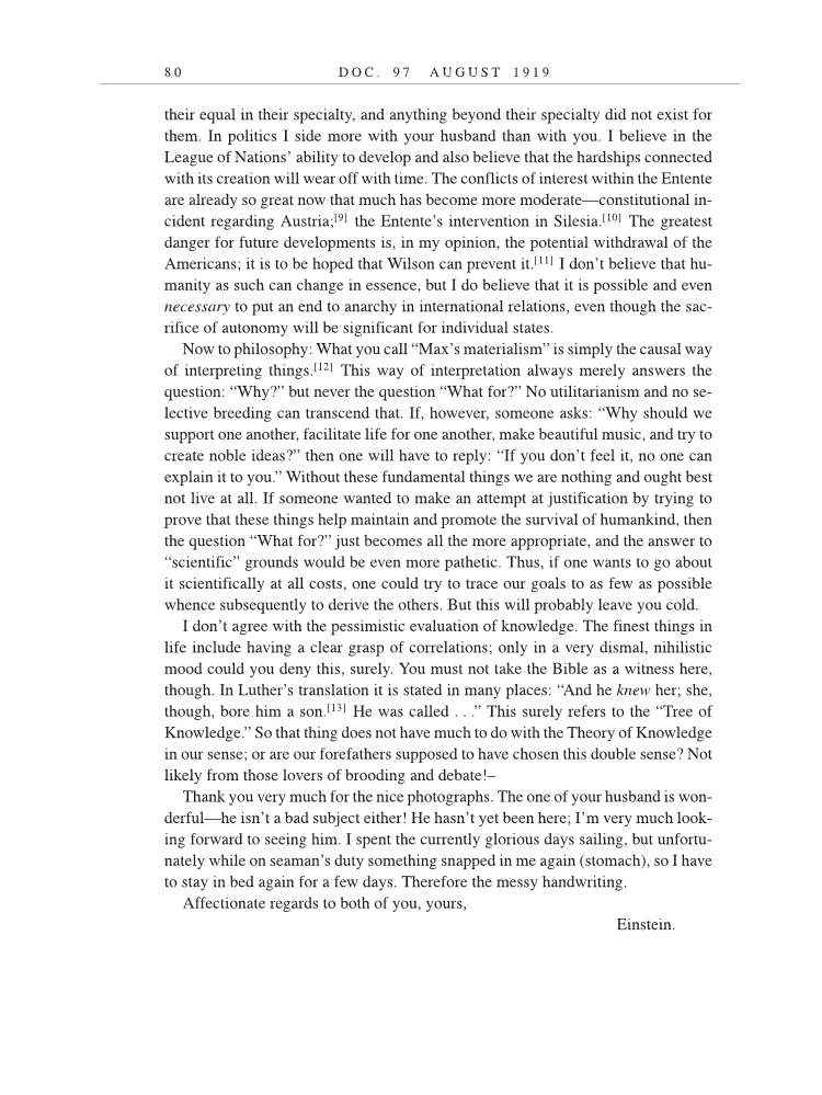 Volume 9: The Berlin Years: Correspondence, January 1919-April 1920 (English translation supplement) page 80