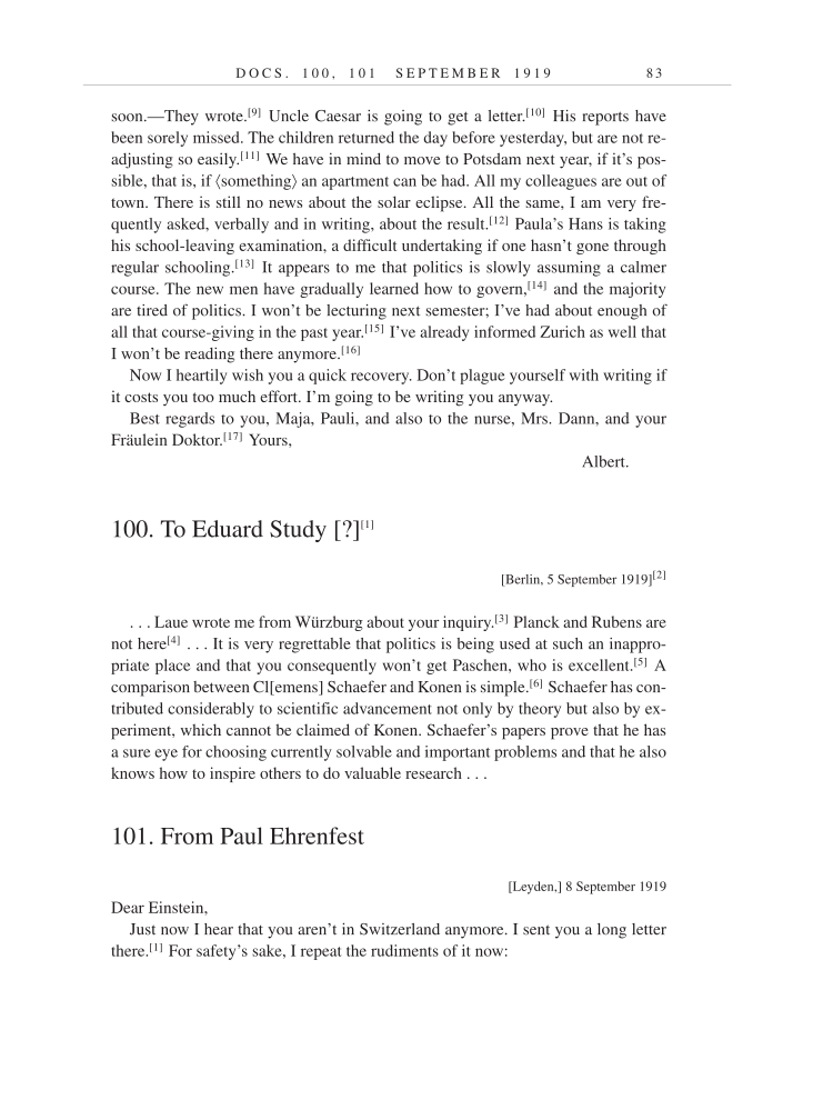 Volume 9: The Berlin Years: Correspondence, January 1919-April 1920 (English translation supplement) page 83