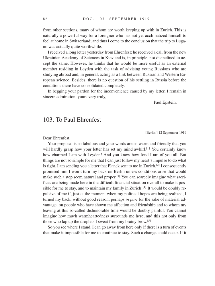 Volume 9: The Berlin Years: Correspondence, January 1919-April 1920 (English translation supplement) page 86