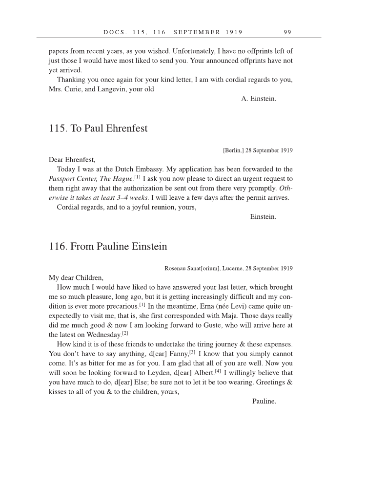 Volume 9: The Berlin Years: Correspondence, January 1919-April 1920 (English translation supplement) page 99