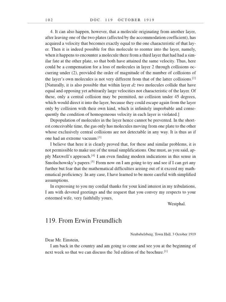 Volume 9: The Berlin Years: Correspondence, January 1919-April 1920 (English translation supplement) page 102