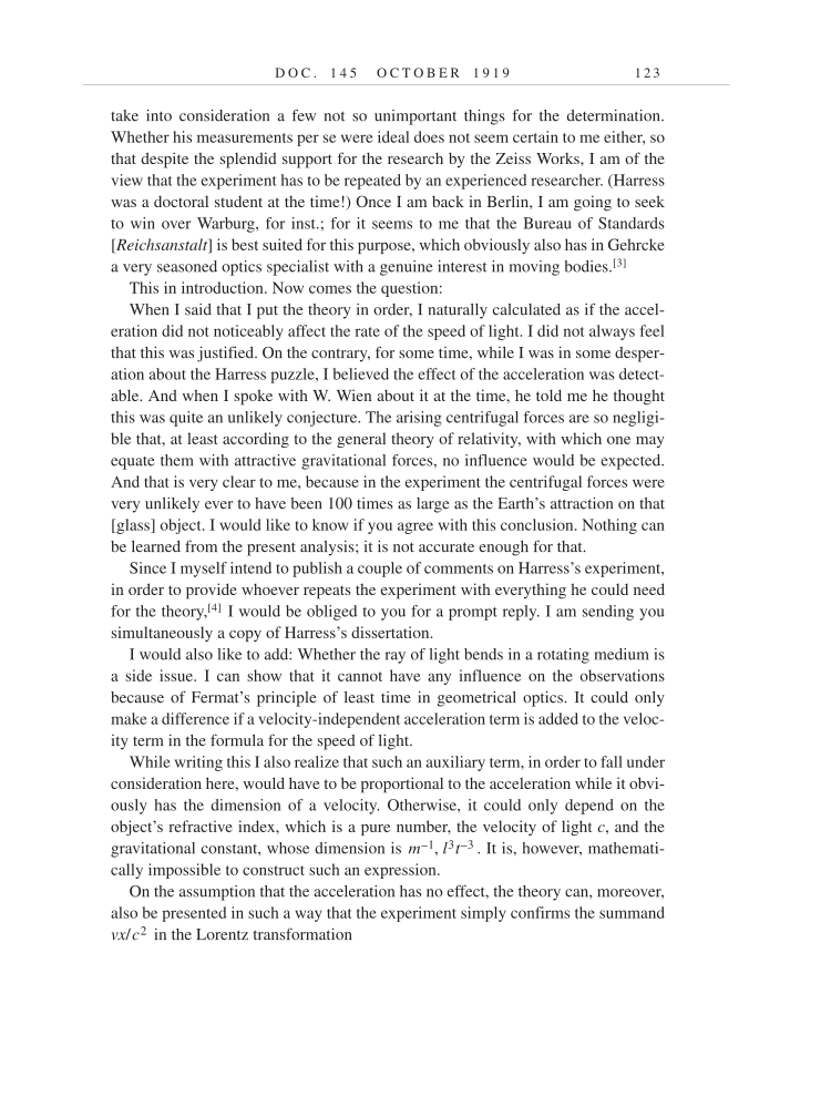 Volume 9: The Berlin Years: Correspondence, January 1919-April 1920 (English translation supplement) page 123