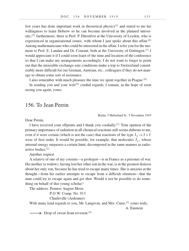 Volume 9: The Berlin Years: Correspondence, January 1919-April 1920 (English translation supplement) page 133