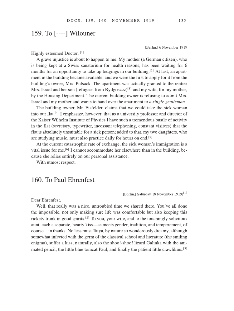 Volume 9: The Berlin Years: Correspondence, January 1919-April 1920 (English translation supplement) page 135