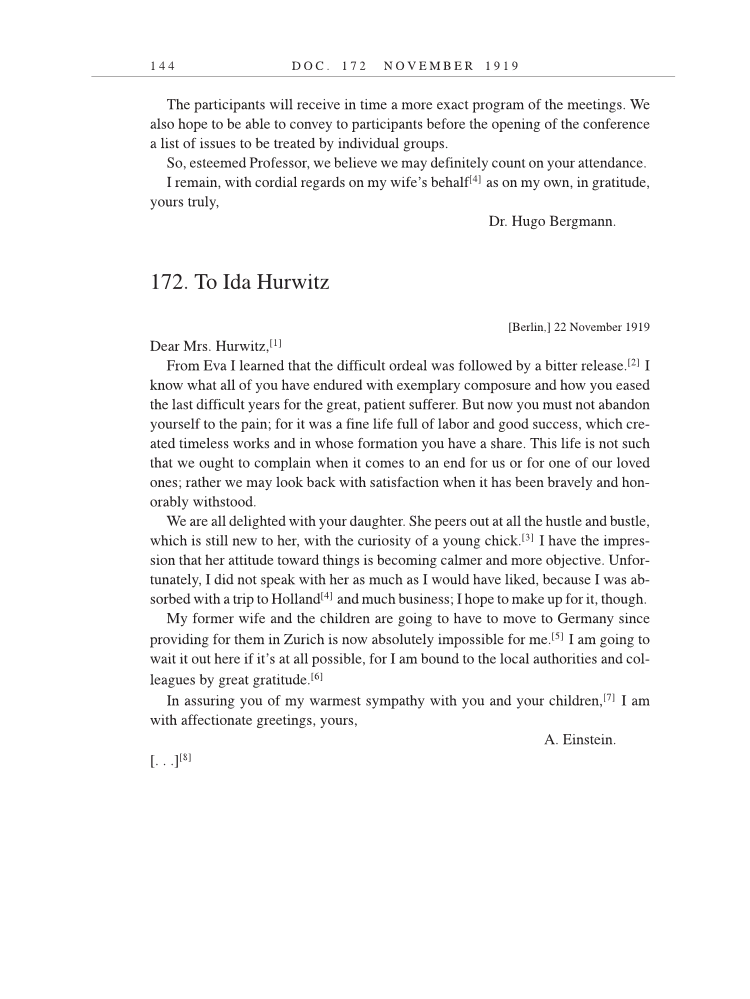 Volume 9: The Berlin Years: Correspondence, January 1919-April 1920 (English translation supplement) page 144