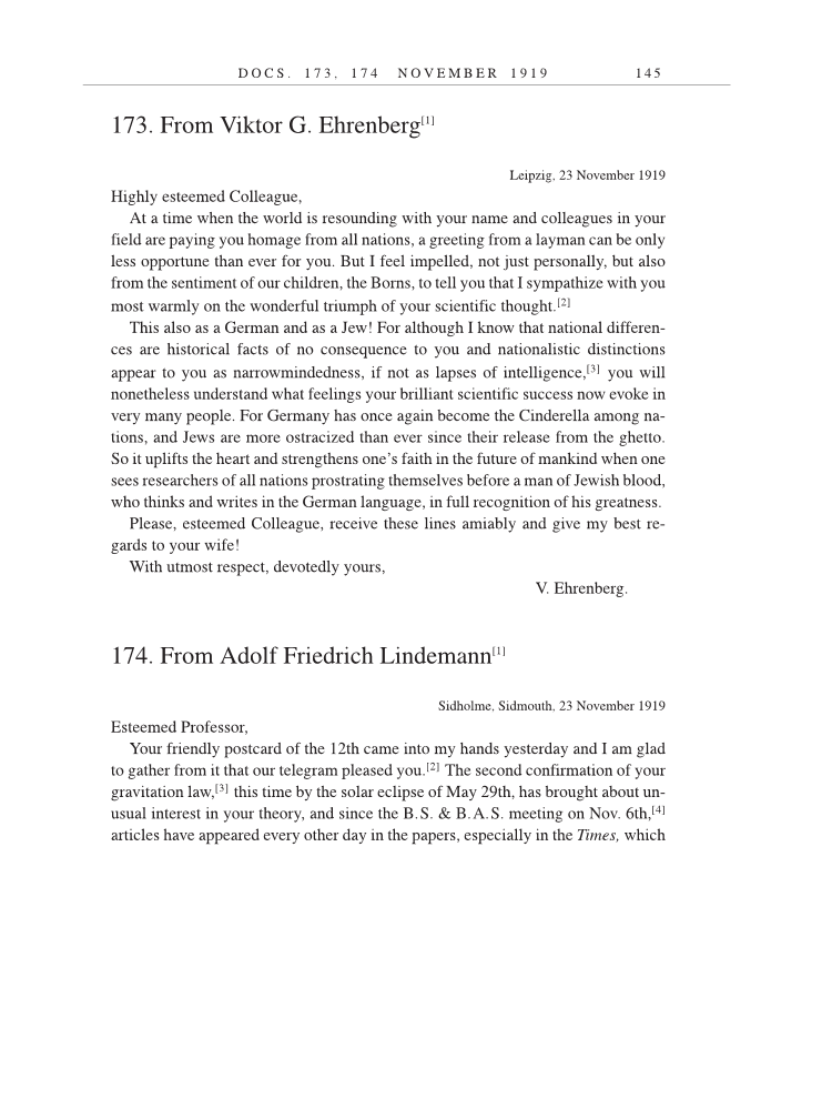 Volume 9: The Berlin Years: Correspondence, January 1919-April 1920 (English translation supplement) page 145