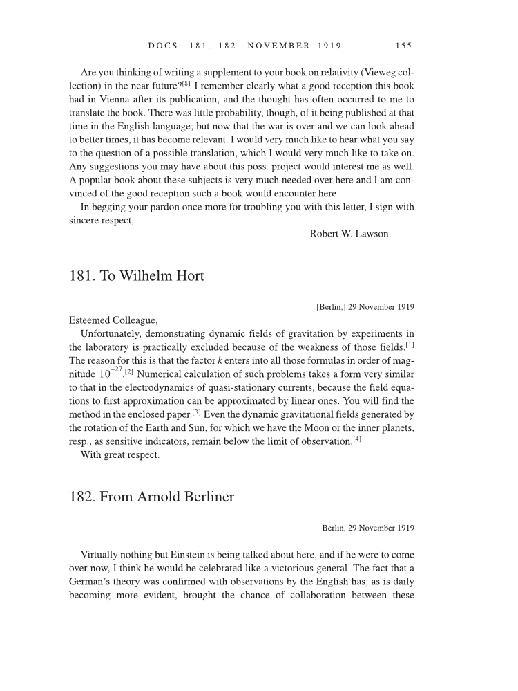 Volume 9: The Berlin Years: Correspondence, January 1919-April 1920 (English translation supplement) page 155