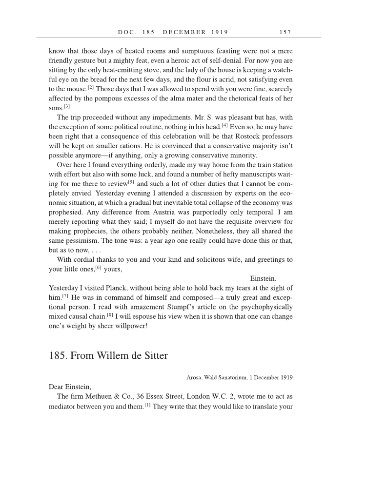 Volume 9: The Berlin Years: Correspondence, January 1919-April 1920 (English translation supplement) page 157