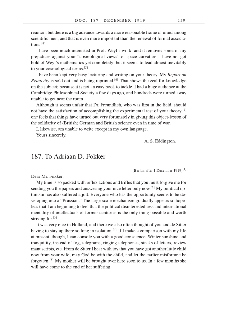 Volume 9: The Berlin Years: Correspondence, January 1919-April 1920 (English translation supplement) page 159