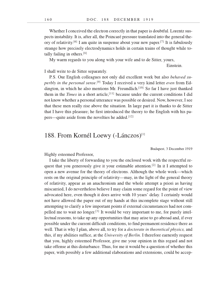 Volume 9: The Berlin Years: Correspondence, January 1919-April 1920 (English translation supplement) page 160