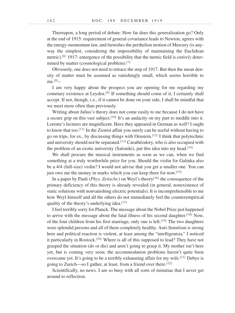 Volume 9: The Berlin Years: Correspondence, January 1919-April 1920 (English translation supplement) page 162