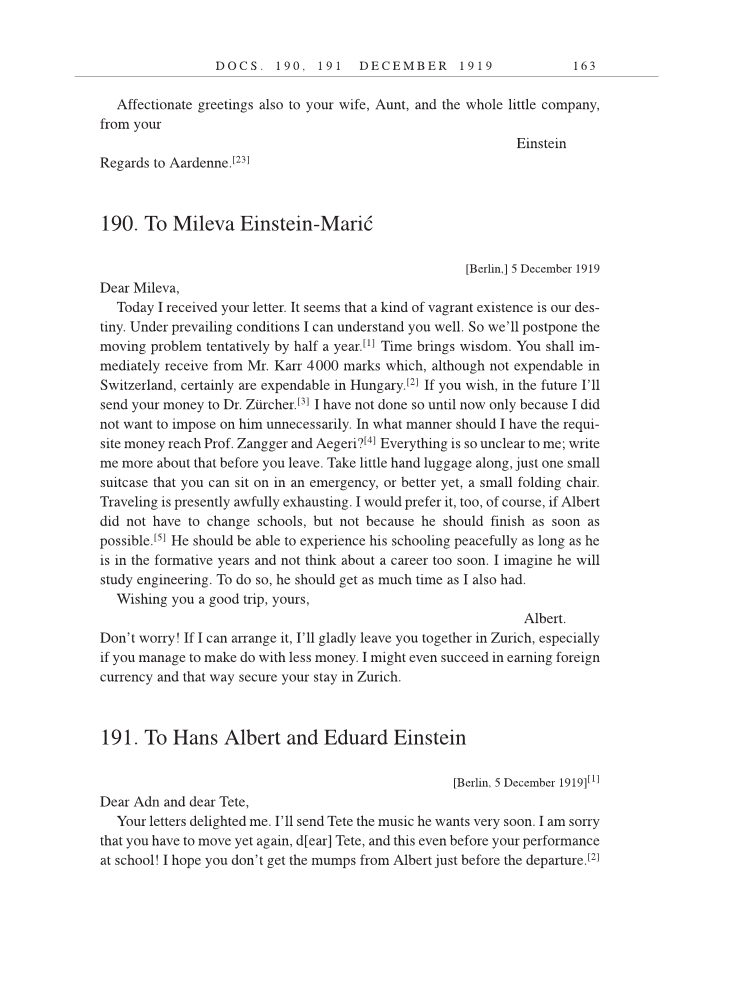Volume 9: The Berlin Years: Correspondence, January 1919-April 1920 (English translation supplement) page 163