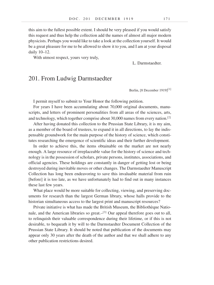 Volume 9: The Berlin Years: Correspondence, January 1919-April 1920 (English translation supplement) page 171