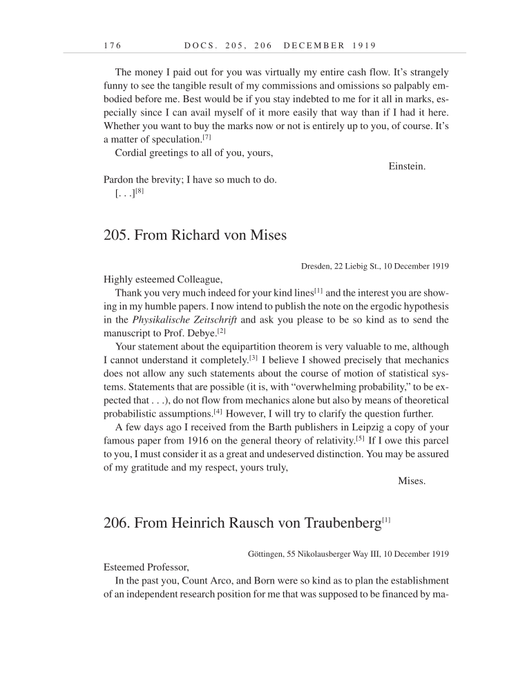 Volume 9: The Berlin Years: Correspondence, January 1919-April 1920 (English translation supplement) page 176