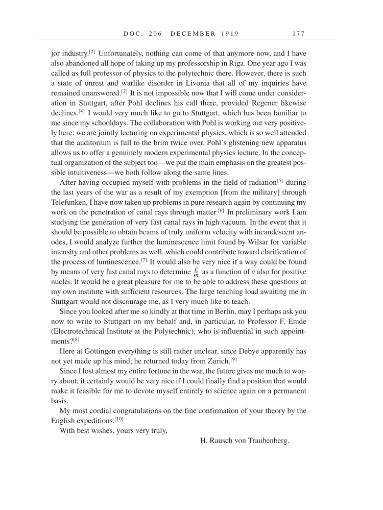 Volume 9: The Berlin Years: Correspondence, January 1919-April 1920 (English translation supplement) page 177