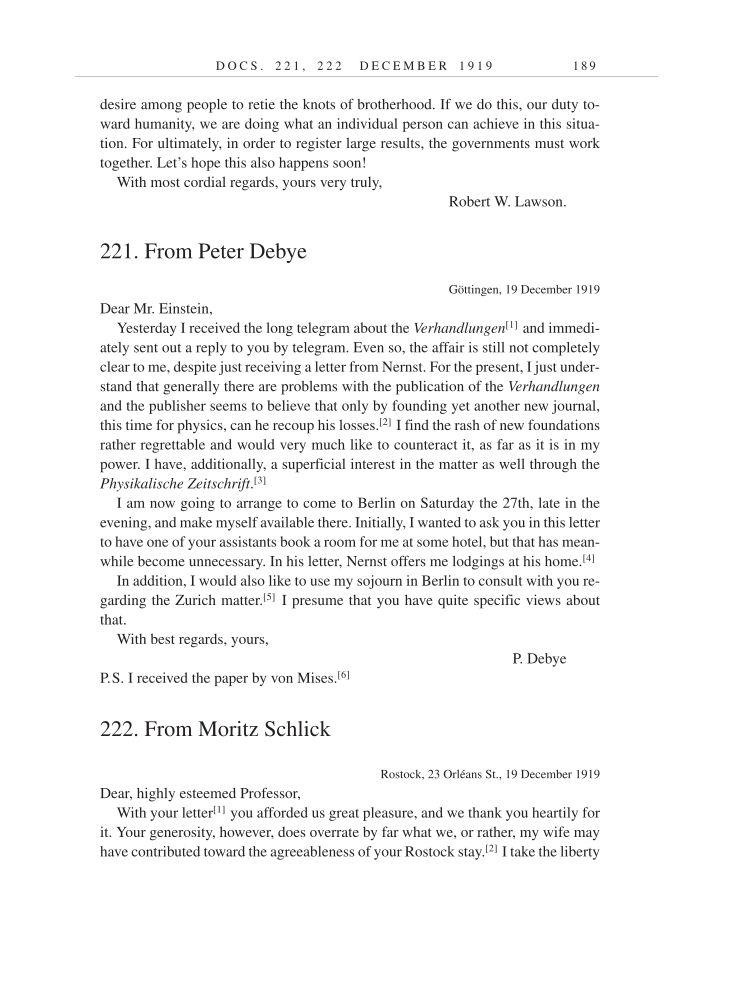 Volume 9: The Berlin Years: Correspondence, January 1919-April 1920 (English translation supplement) page 189