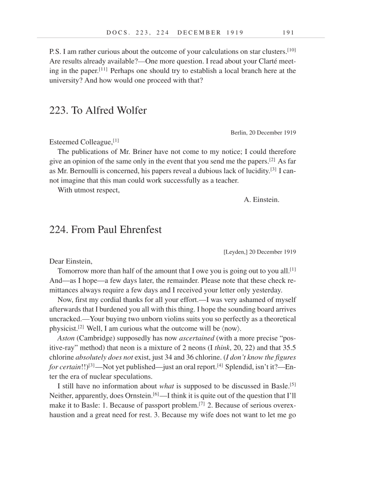 Volume 9: The Berlin Years: Correspondence, January 1919-April 1920 (English translation supplement) page 191