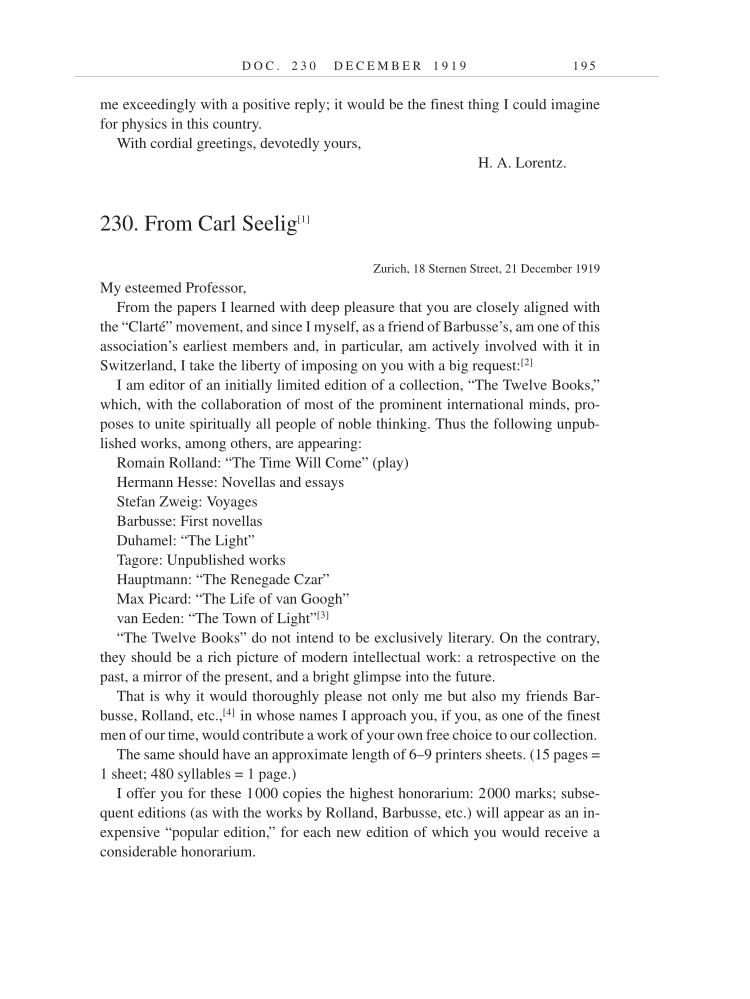 Volume 9: The Berlin Years: Correspondence, January 1919-April 1920 (English translation supplement) page 195