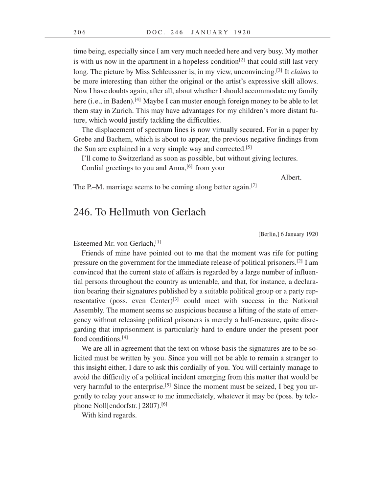 Volume 9: The Berlin Years: Correspondence, January 1919-April 1920 (English translation supplement) page 206