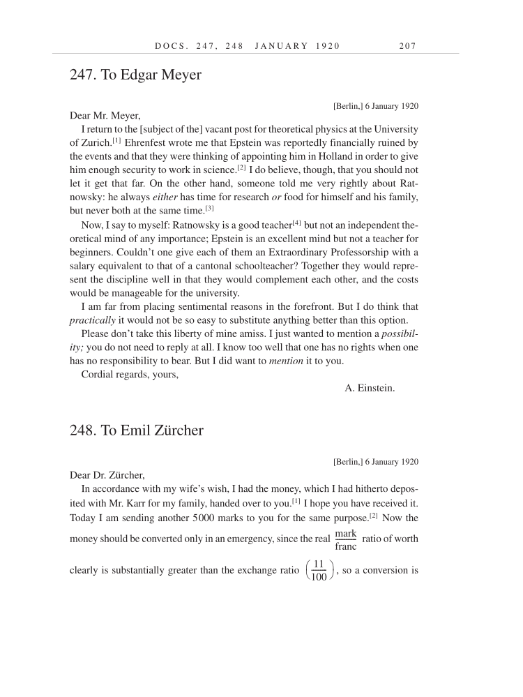 Volume 9: The Berlin Years: Correspondence, January 1919-April 1920 (English translation supplement) page 207