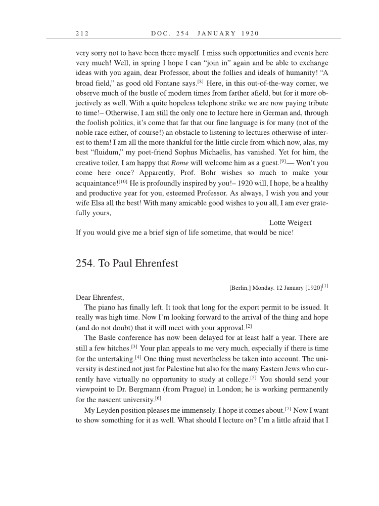 Volume 9: The Berlin Years: Correspondence, January 1919-April 1920 (English translation supplement) page 212