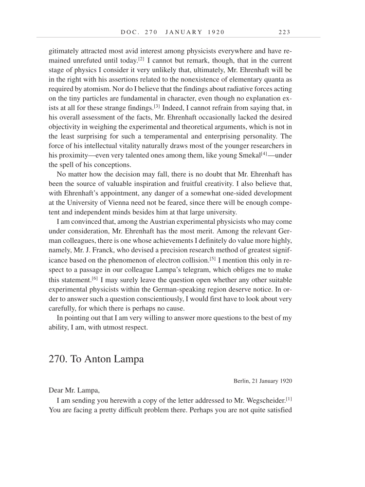 Volume 9: The Berlin Years: Correspondence, January 1919-April 1920 (English translation supplement) page 223
