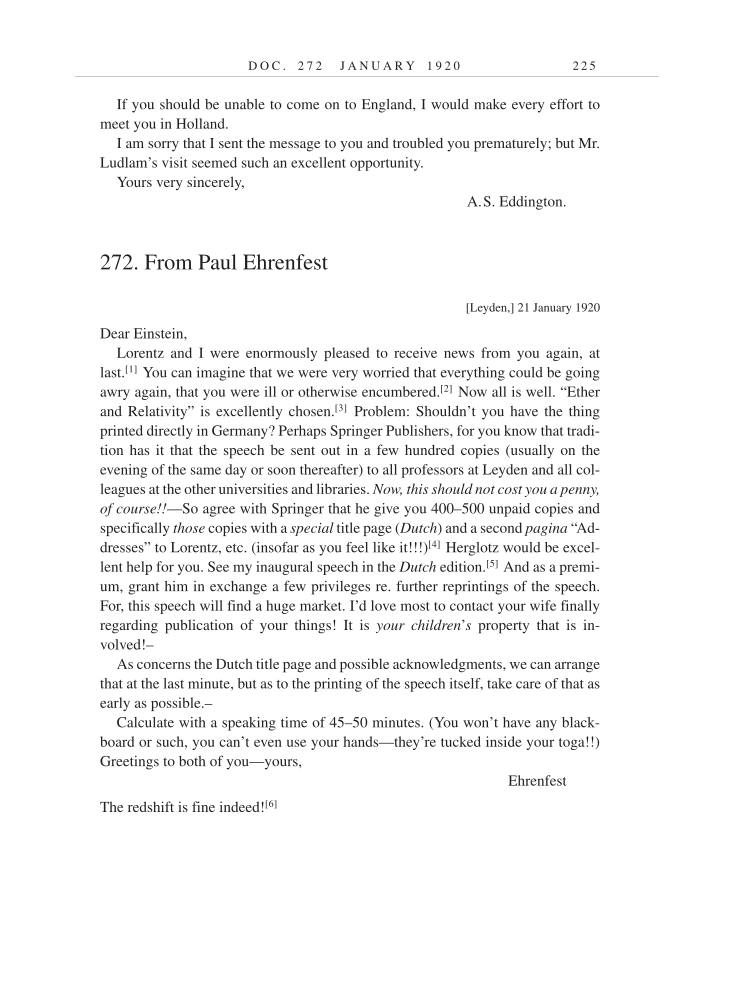 Volume 9: The Berlin Years: Correspondence, January 1919-April 1920 (English translation supplement) page 225