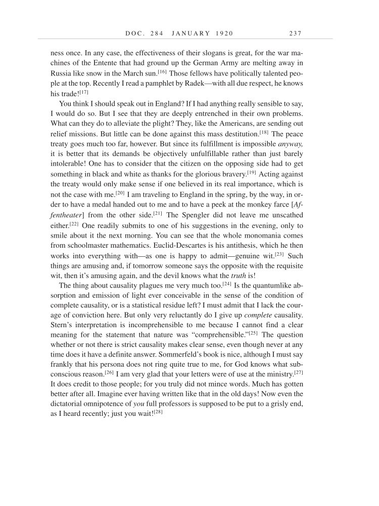 Volume 9: The Berlin Years: Correspondence, January 1919-April 1920 (English translation supplement) page 237