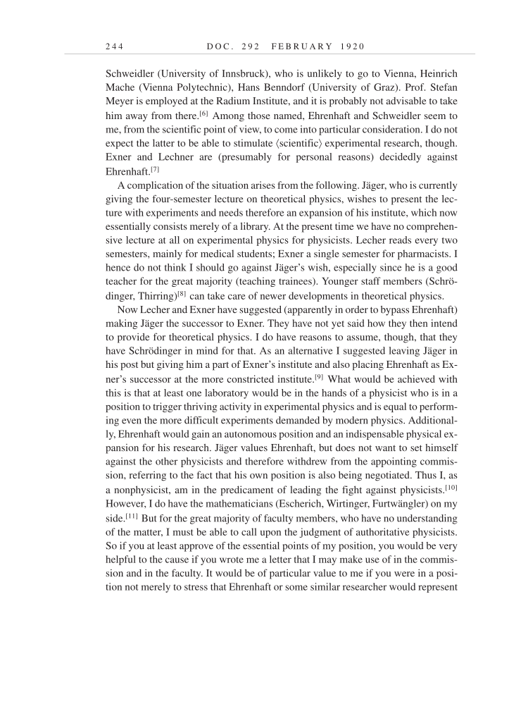 Volume 9: The Berlin Years: Correspondence, January 1919-April 1920 (English translation supplement) page 244