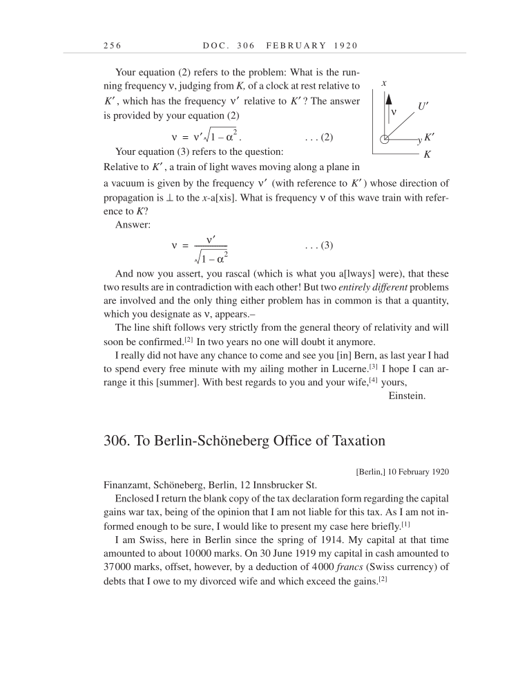 Volume 9: The Berlin Years: Correspondence, January 1919-April 1920 (English translation supplement) page 256