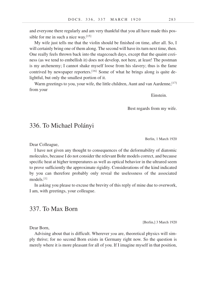 Volume 9: The Berlin Years: Correspondence, January 1919-April 1920 (English translation supplement) page 283