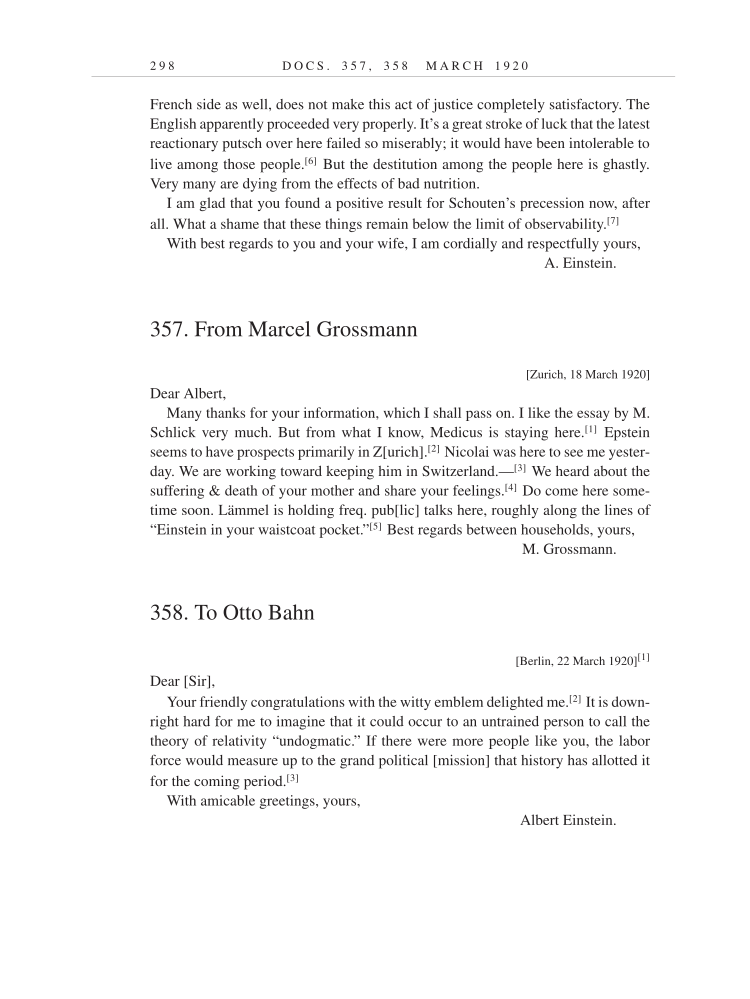 Volume 9: The Berlin Years: Correspondence, January 1919-April 1920 (English translation supplement) page 298