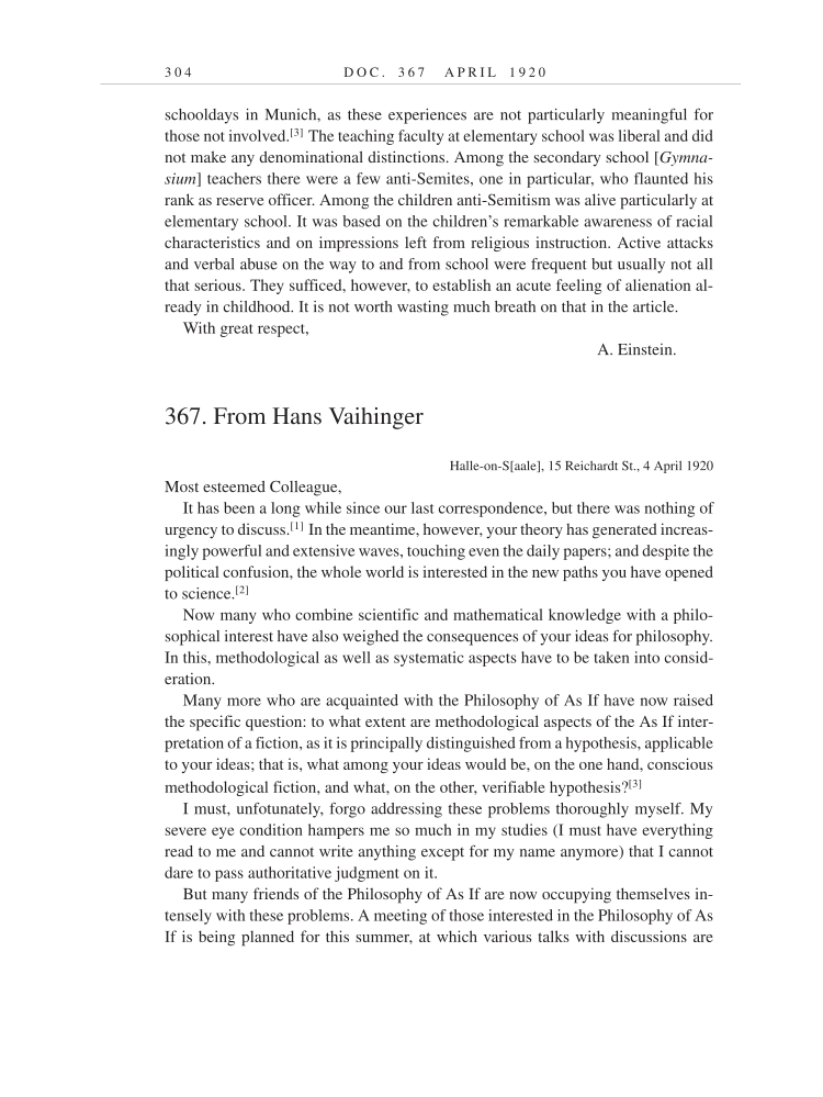 Volume 9: The Berlin Years: Correspondence, January 1919-April 1920 (English translation supplement) page 304