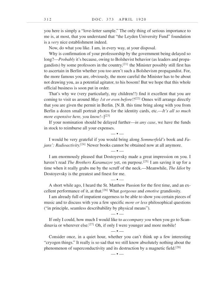 Volume 9: The Berlin Years: Correspondence, January 1919-April 1920 (English translation supplement) page 312