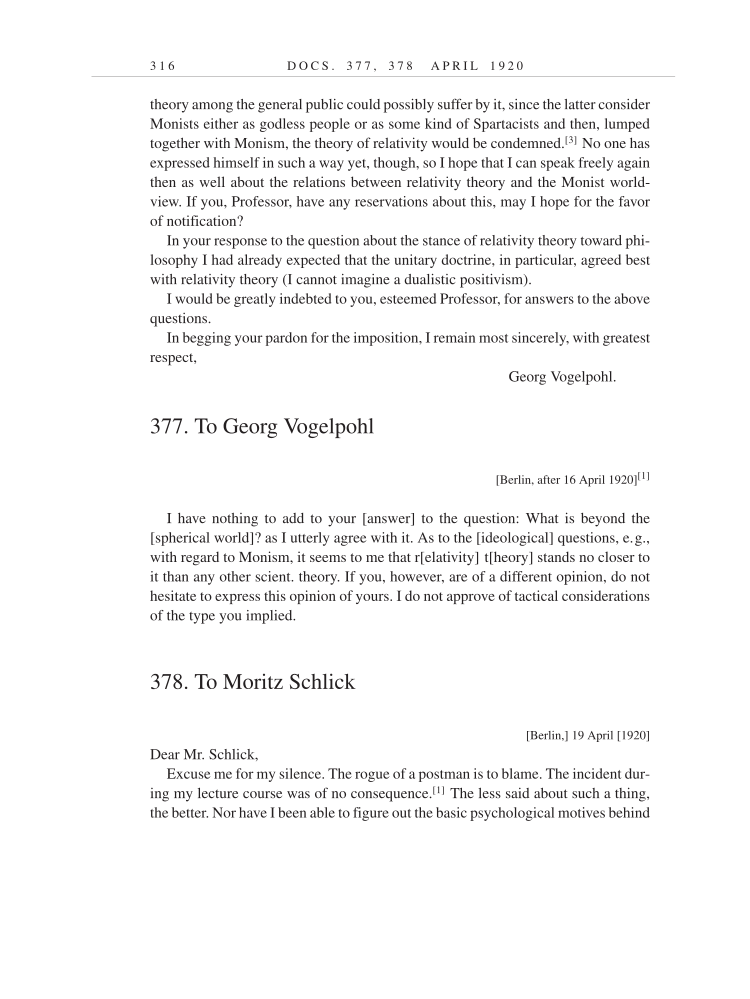 Volume 9: The Berlin Years: Correspondence, January 1919-April 1920 (English translation supplement) page 316