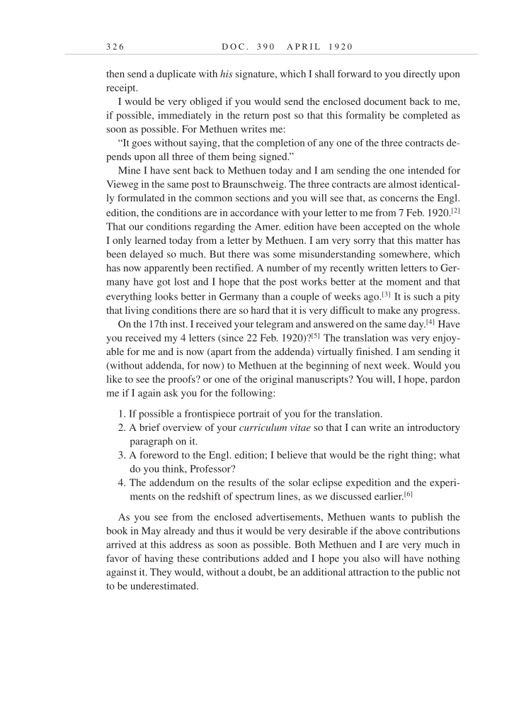 Volume 9: The Berlin Years: Correspondence, January 1919-April 1920 (English translation supplement) page 326