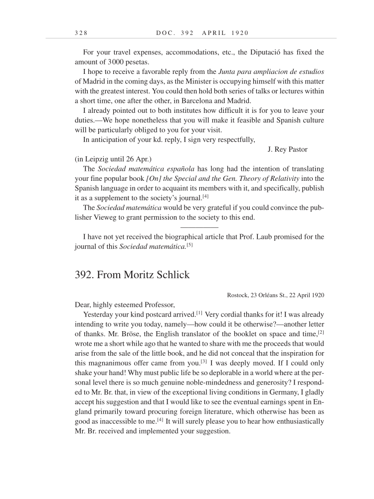 Volume 9: The Berlin Years: Correspondence, January 1919-April 1920 (English translation supplement) page 328