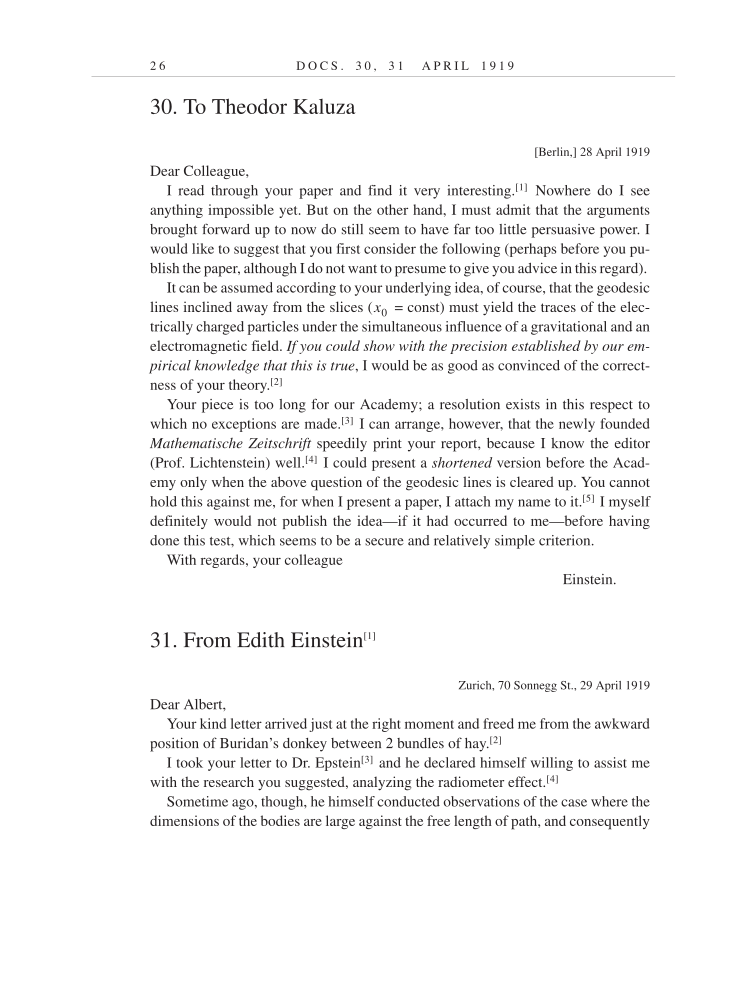 Volume 9: The Berlin Years: Correspondence, January 1919-April 1920 (English translation supplement) page 26