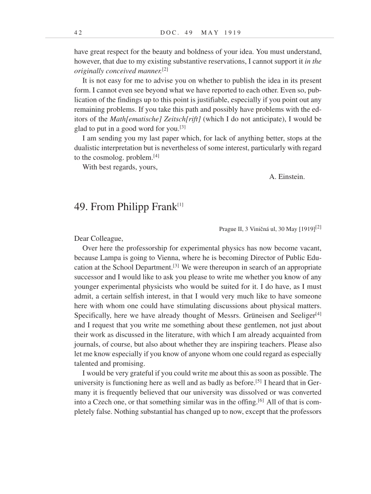 Volume 9: The Berlin Years: Correspondence, January 1919-April 1920 (English translation supplement) page 42