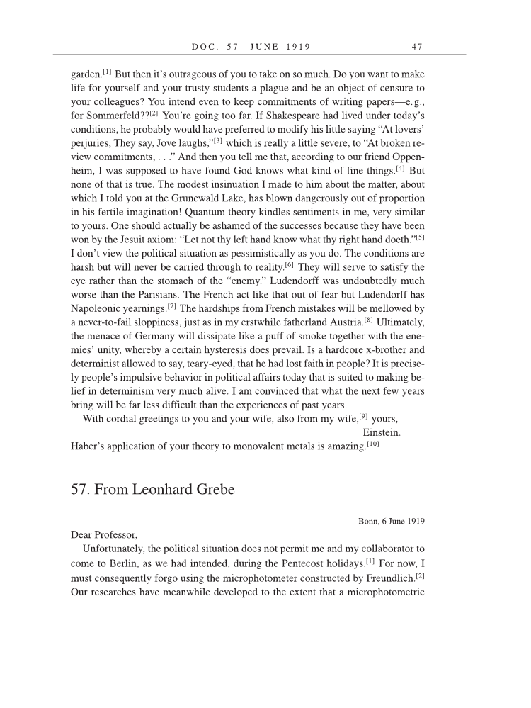 Volume 9: The Berlin Years: Correspondence, January 1919-April 1920 (English translation supplement) page 47