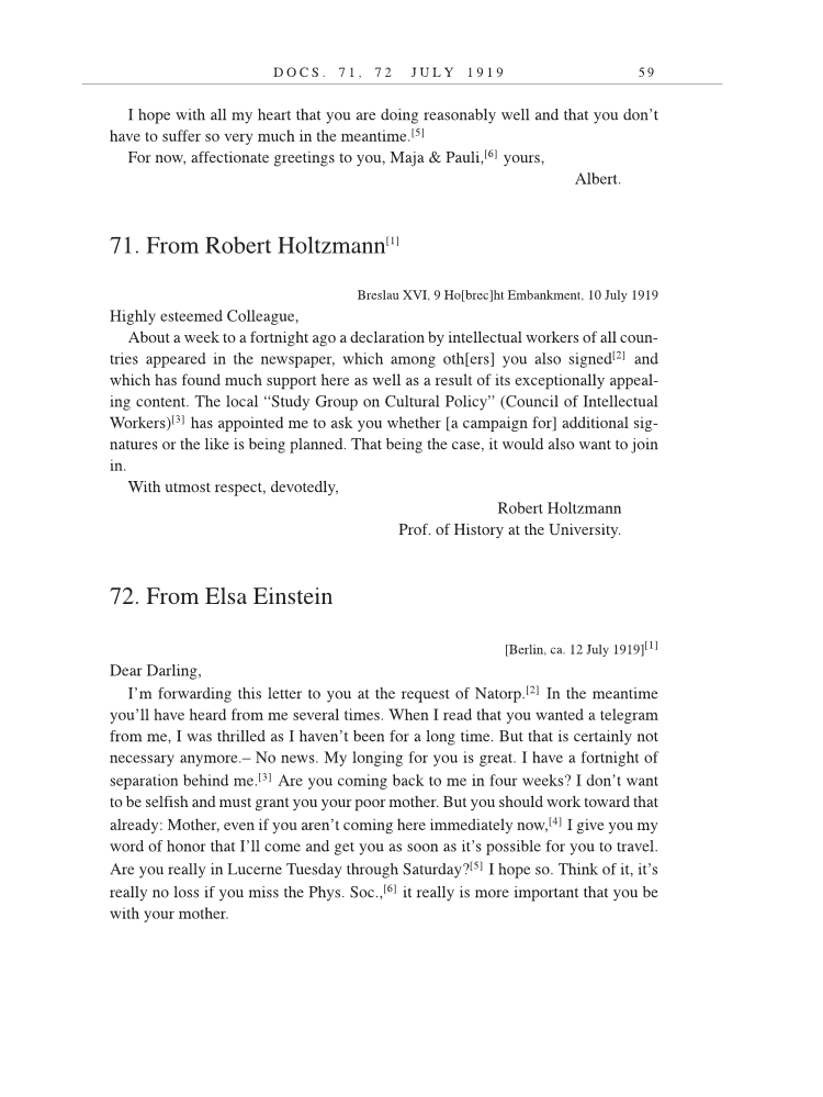 Volume 9: The Berlin Years: Correspondence, January 1919-April 1920 (English translation supplement) page 59