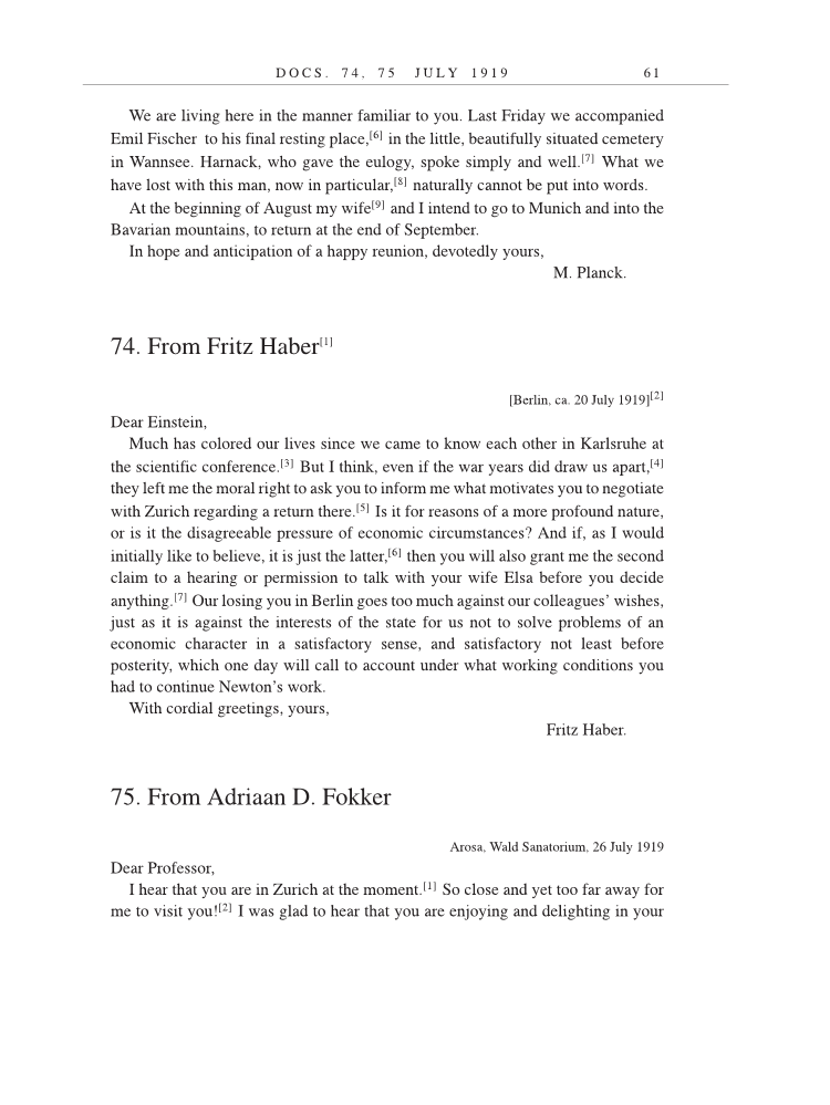 Volume 9: The Berlin Years: Correspondence, January 1919-April 1920 (English translation supplement) page 61