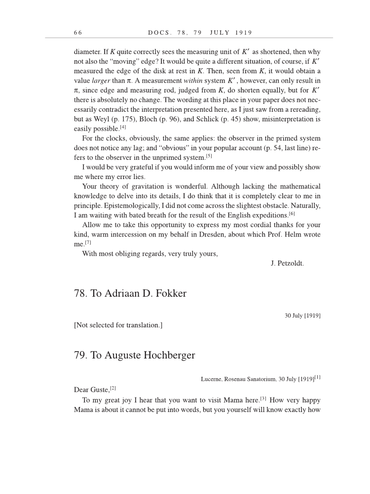 Volume 9: The Berlin Years: Correspondence, January 1919-April 1920 (English translation supplement) page 66