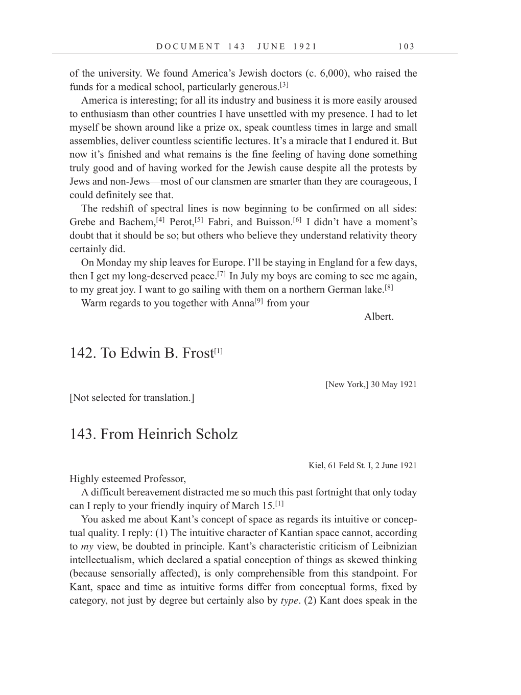 Volume 12: The Berlin Years: Correspondence, January-December 1921 (English translation supplement) page 103