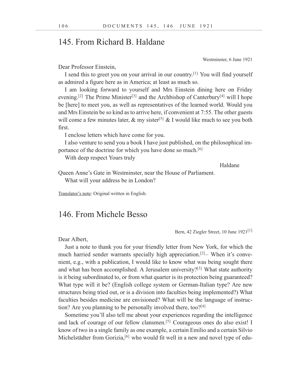 Volume 12: The Berlin Years: Correspondence, January-December 1921 (English translation supplement) page 106