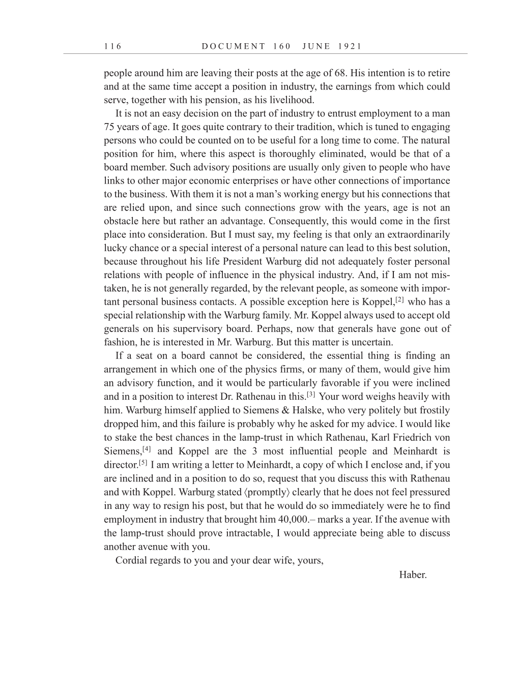 Volume 12: The Berlin Years: Correspondence, January-December 1921 (English translation supplement) page 116