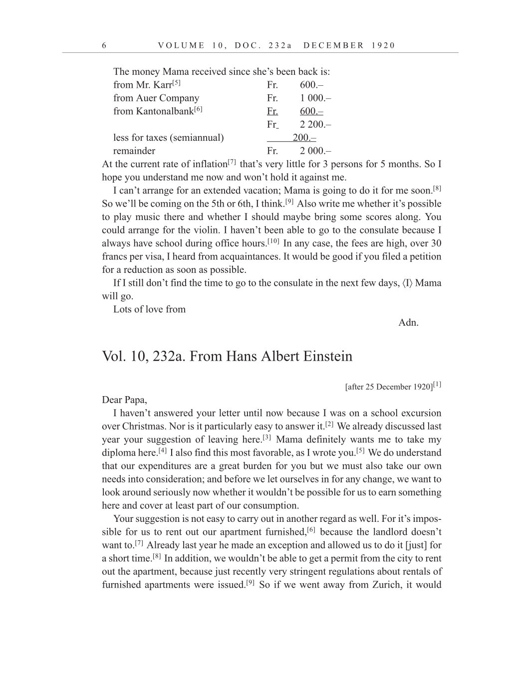 Volume 12: The Berlin Years: Correspondence, January-December 1921 (English translation supplement) page 6