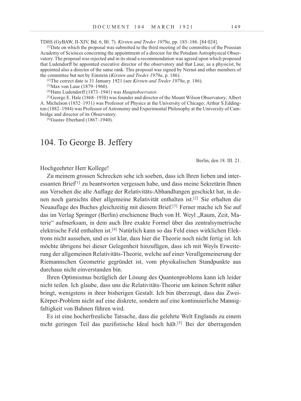 Volume 12: The Berlin Years: Correspondence January-December 1921 page 149