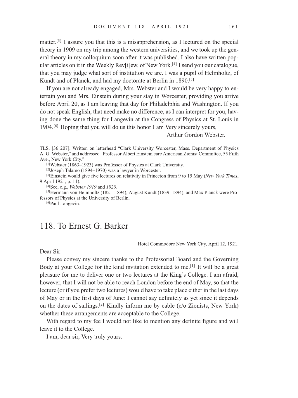 Volume 12: The Berlin Years: Correspondence January-December 1921 page 161