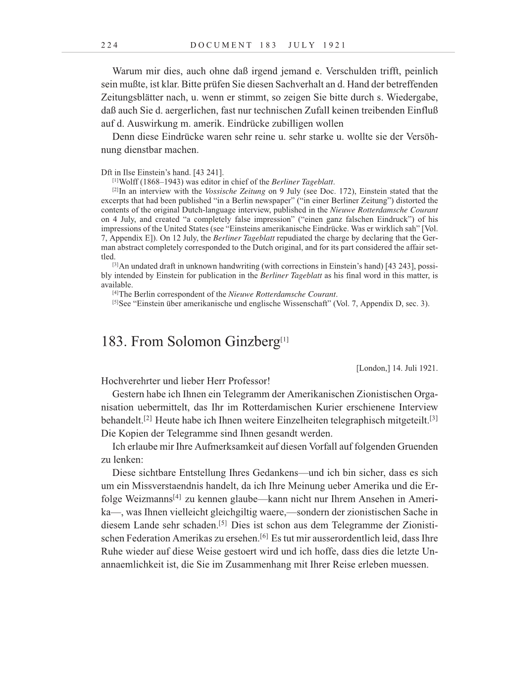 Volume 12: The Berlin Years: Correspondence January-December 1921 page 224